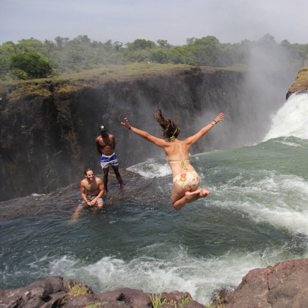 Devil's Pool at the edge of Victoria Falls
